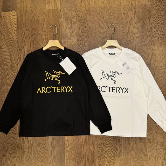 Arc'teryx Classic Logo Letter Print Couple's Crew Neck Long Sleeve T-shirt - Top