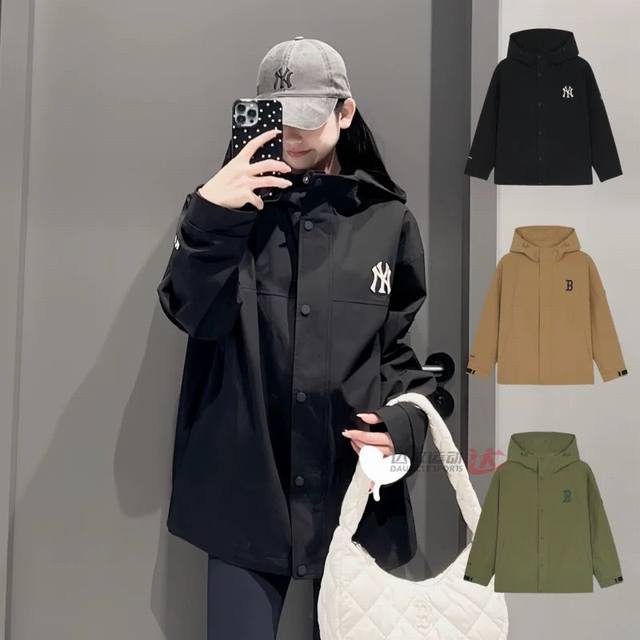New Arrival! Mlb Korea's 2025 New Yankees Ny Hooded Cardigan Drop Shoulder Jack