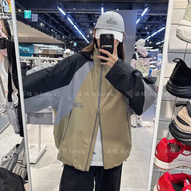 New Arrivals The North Face Autumn Splicing Contrast Color Japanese Style Windp