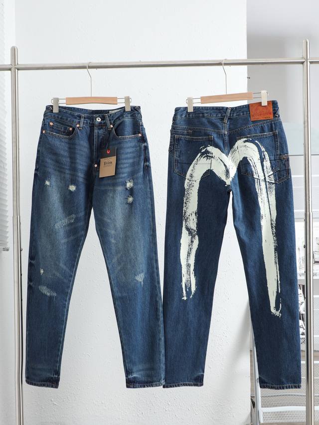 Evisu Fushen 2025 Fall New Men's Seagull Embroidered Jeans 2Eahtm5Je105217Dn Off