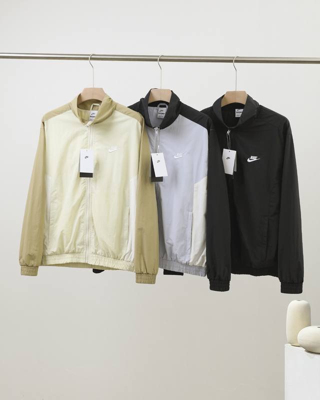 Nike Men's New Loose Patchwork Mesh Embroidered Comfort Jacket Official Nike Col