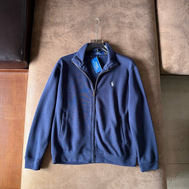 polo Ralph Lauren classic polo embroidered full zip-up stand-up collar sweatshir