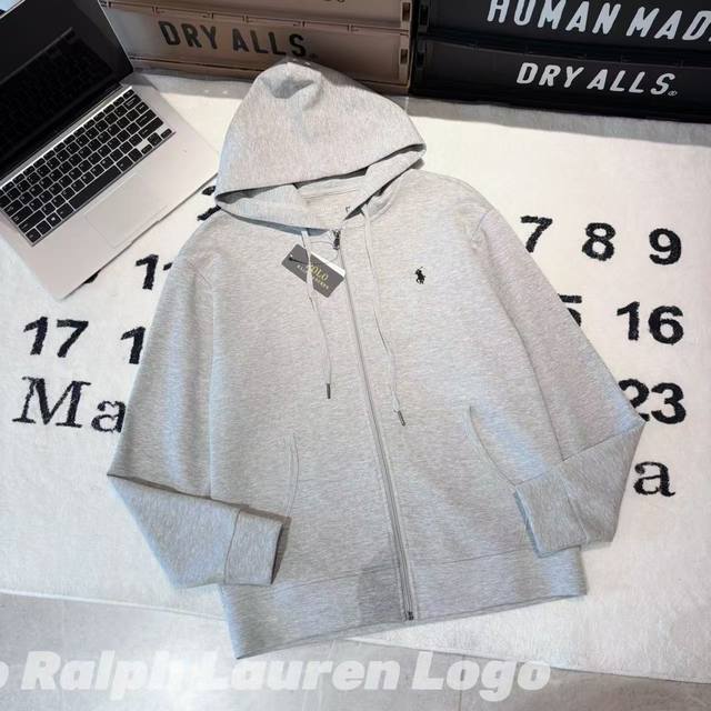 polo Ralph Lauren Logo Ralph Lauren pony embroidered zipper classic hooded sweat