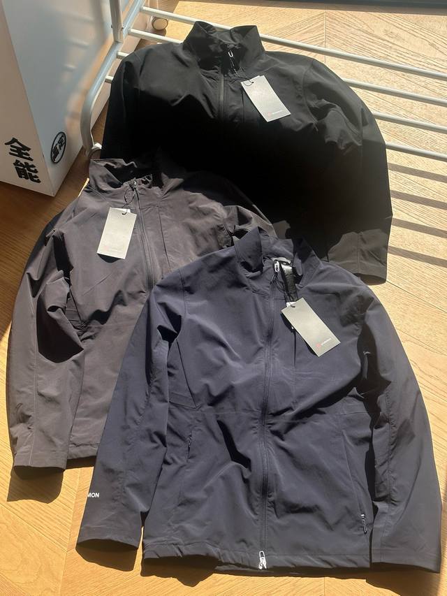 Lululemon 25Ss Outdoor Casual Lightweight Jacket Black, Gray, and Navy M to Xxl