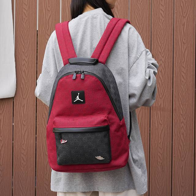Air Jordan single layer 17 colors unisex full print monogram series backpack fa