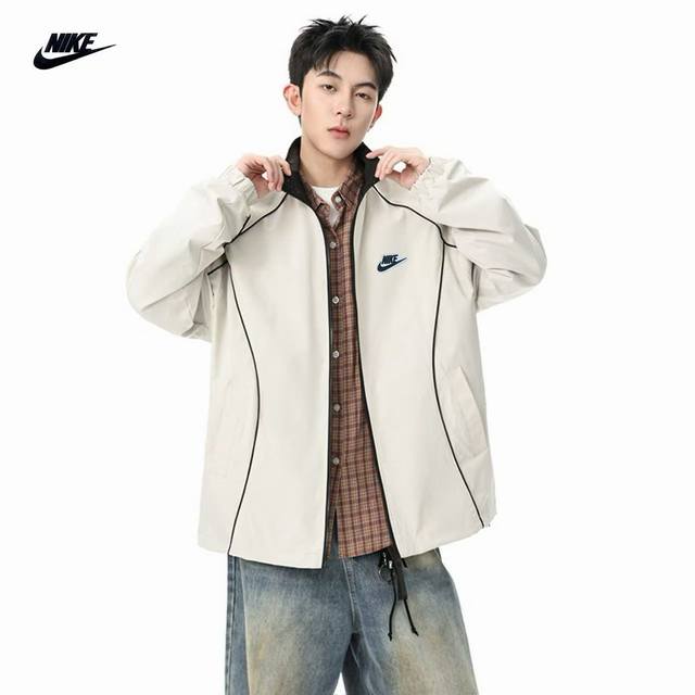 Nike's new, high-quality, two-tone, reversible workwear jacket with color-block