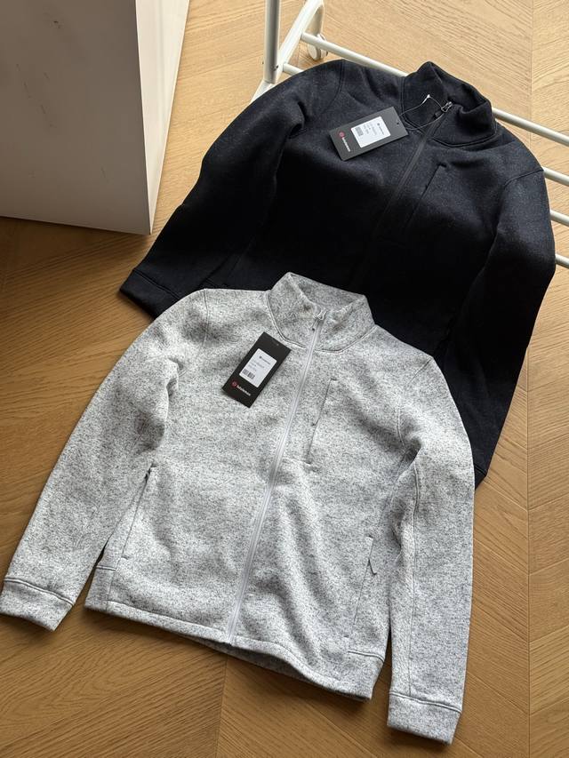 Lululemon Sojourn Brushed Lined Knit Jacket | Lm3Ew9S Unisex Black, Gray, and W