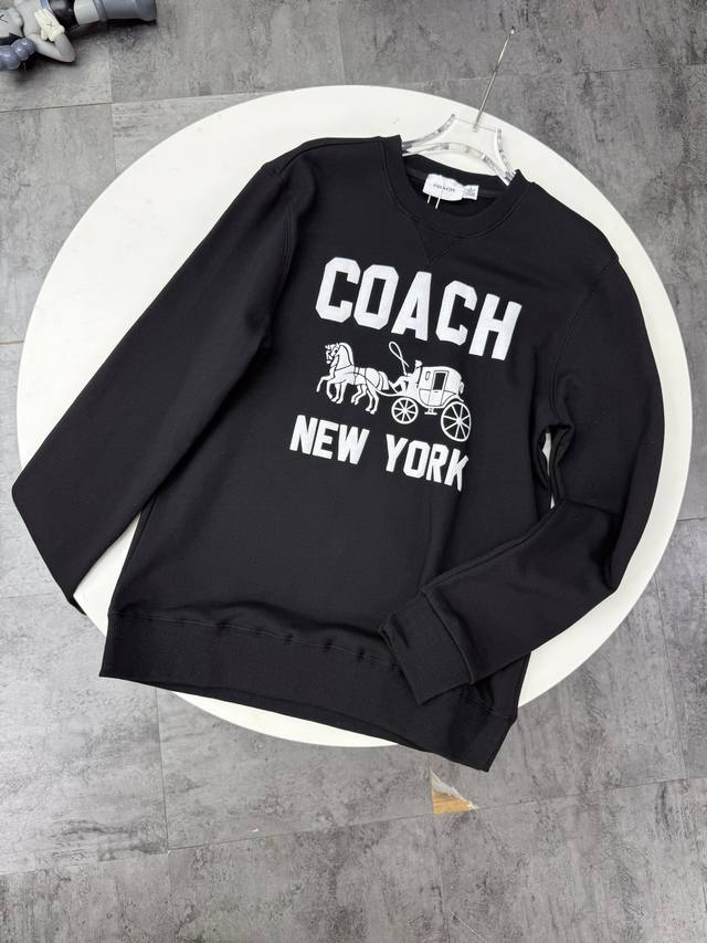 Trendy Coach ~ Original Carriage Crew Neck Sweatshirt Color: Black Factory dire