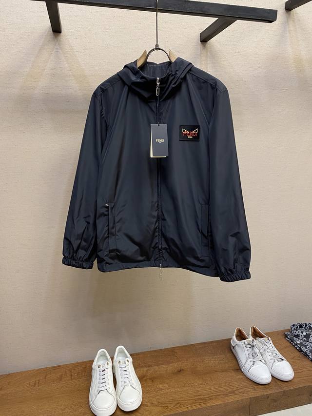Fendi Reversible Windproof JacketFabric: This jacket is crafted from black high-