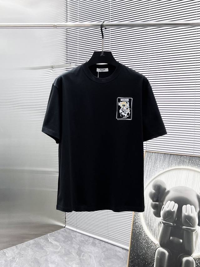 Moschino's new 2025 round-neck short-sleeved T-shirt, a high-end version! Custom