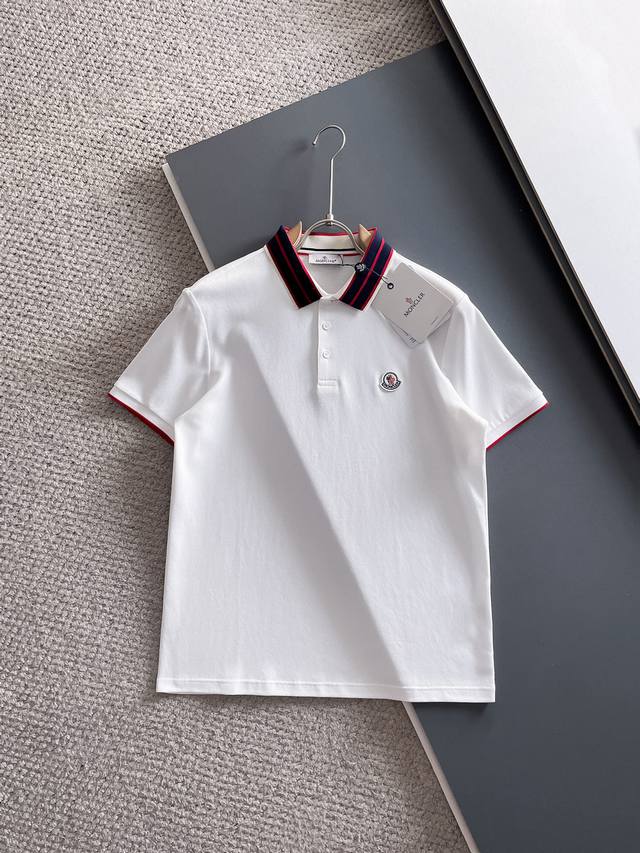 New arrival! Moncler 2025Ss summer new letter logo men's lapel polo shirt! A cl