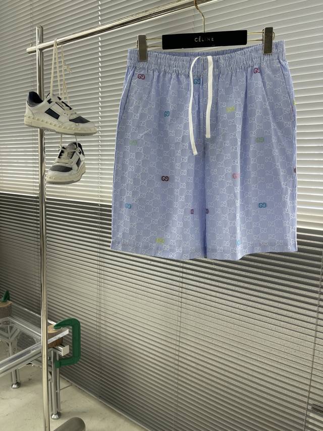Shorts Top - Gucc 25Ss new striped cotton shorts. A fresh take on the brand's c