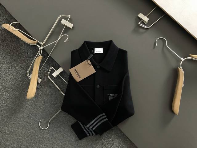 Bbr**Fit version M-Xxxl 2025 autumn and winter knight embroidered knitted wool j