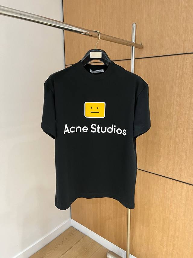 Acne's new 2025 men's casual short-sleeved T-shirt! High-end custom-made, stylis