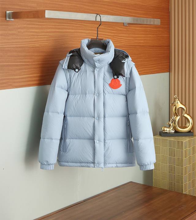 2025 Autumn/Winter new Moncler down jacket, detachable, original, 1:1 custom har