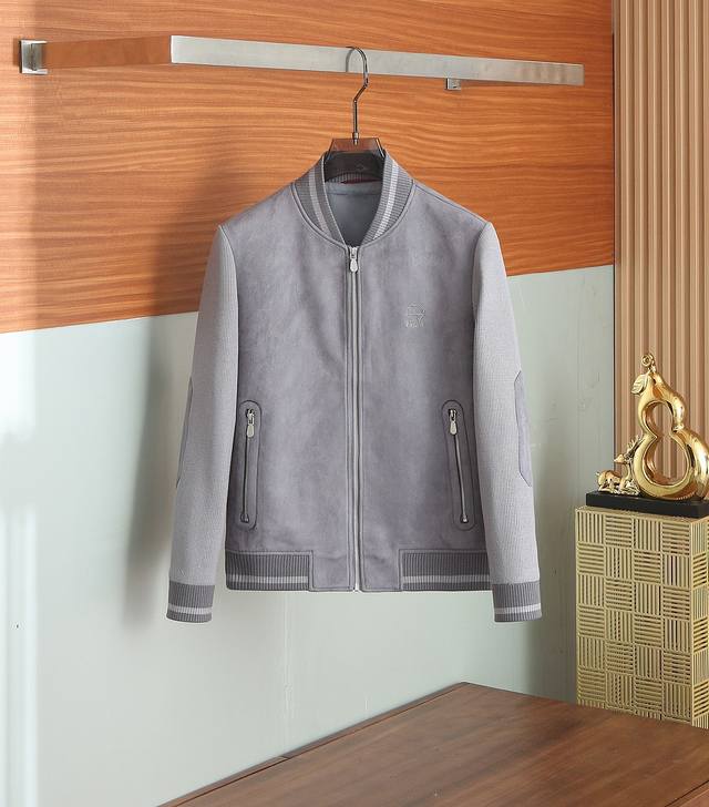Bc 2025Ss Early Fall new suede and knit jacket, available only through trading c