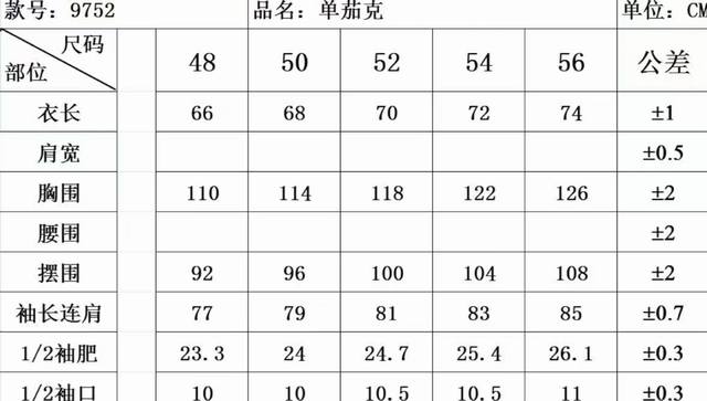 Fendi coat size chart 9752-1Fjl