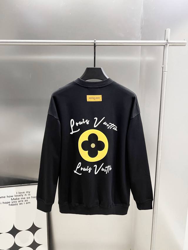 LV Louis* 2025 Fall/Winter new custom 380g double yarn fabric round neck long sl