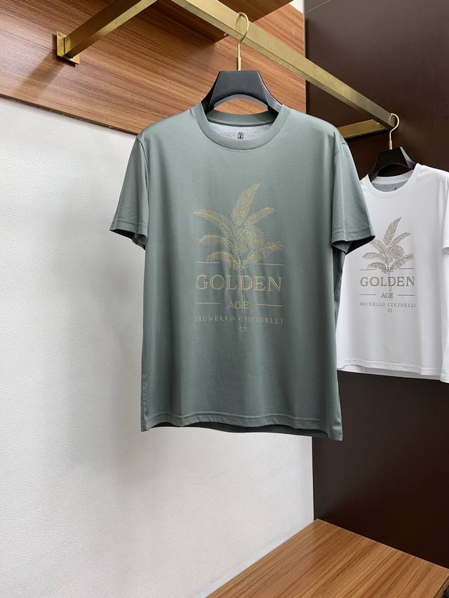 Bc 25Ss Spring/Summer new double-sided mercerized cotton round neck short-sleeve