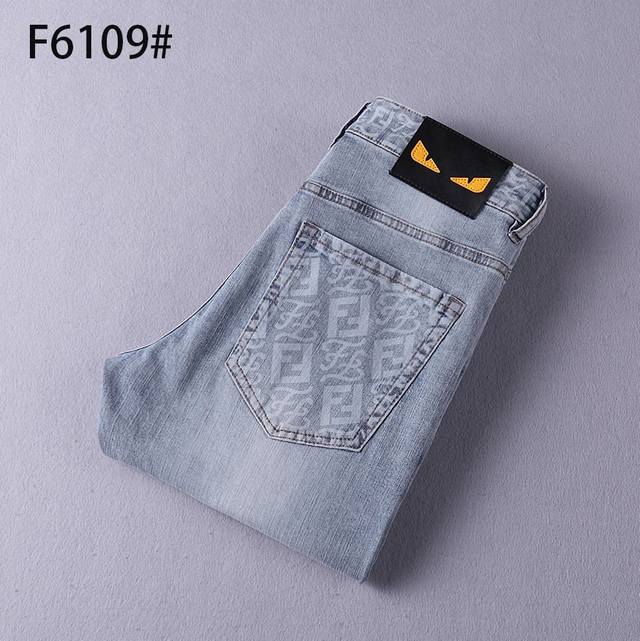 Style number: F6109 Spring and summer small straight jeans Size: 29-42