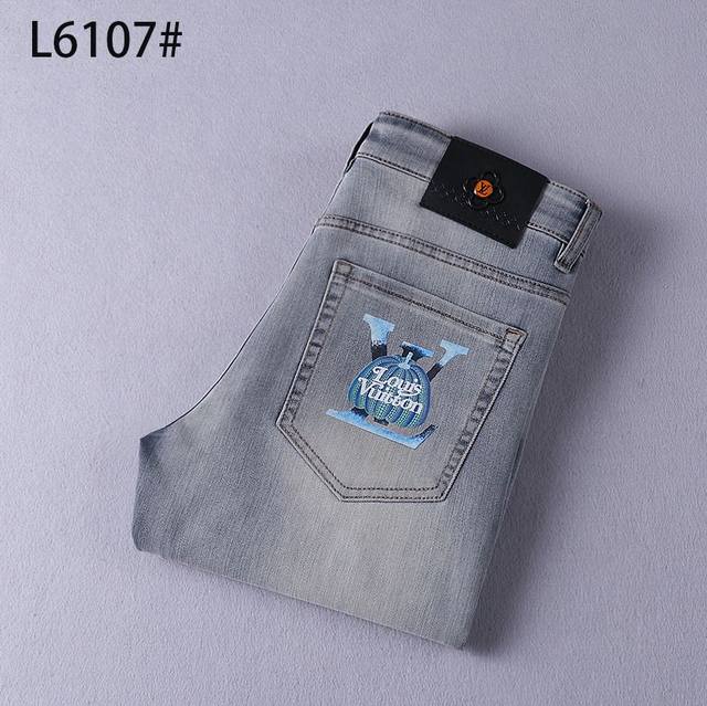 Style number: L6107 Spring and summer small straight jeans Size: 29-42