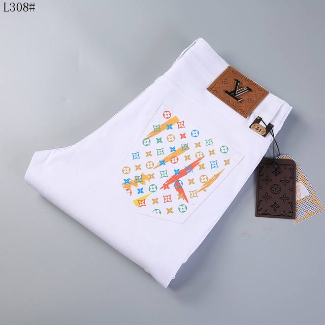 Brand: Lv Spring and Summer Small Straight Thin Jeans Style No.: 308 Size: 29 t