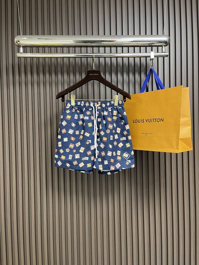 Loropiana Lp stamp print boardshorts, 100.0% microfiber, elastic waistband with