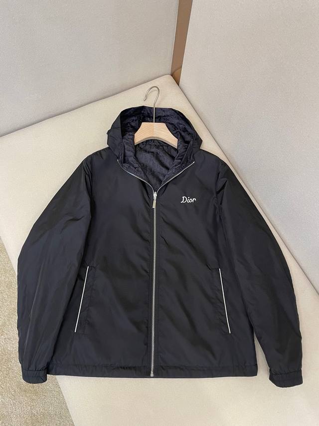 Dior quality single Cd-Dio 2025 new double-sided jacket This hooded sports jacke