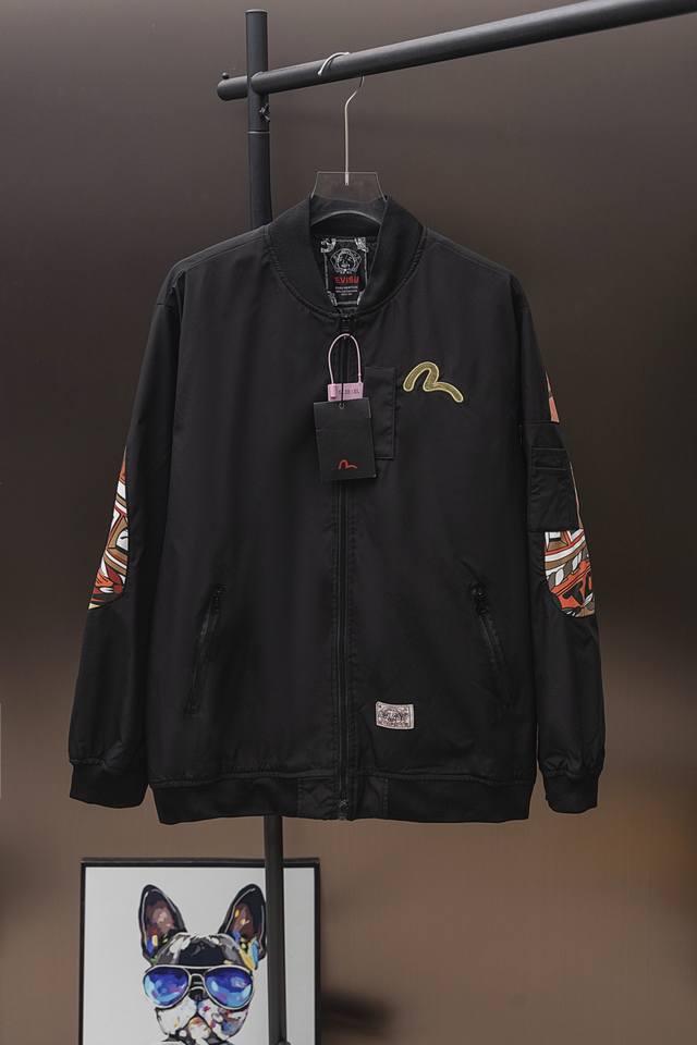Style No.: Tt12 Evisu Fushen New Autumn Men's Large M Printed Cool Bomber Jacke