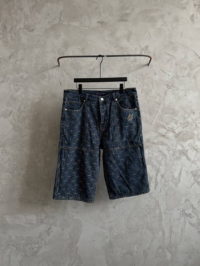 Louis Vuitton X Nigo Fw25 Embroidered Workwear 3/4 Denim Shorts Sizes: S M L X L