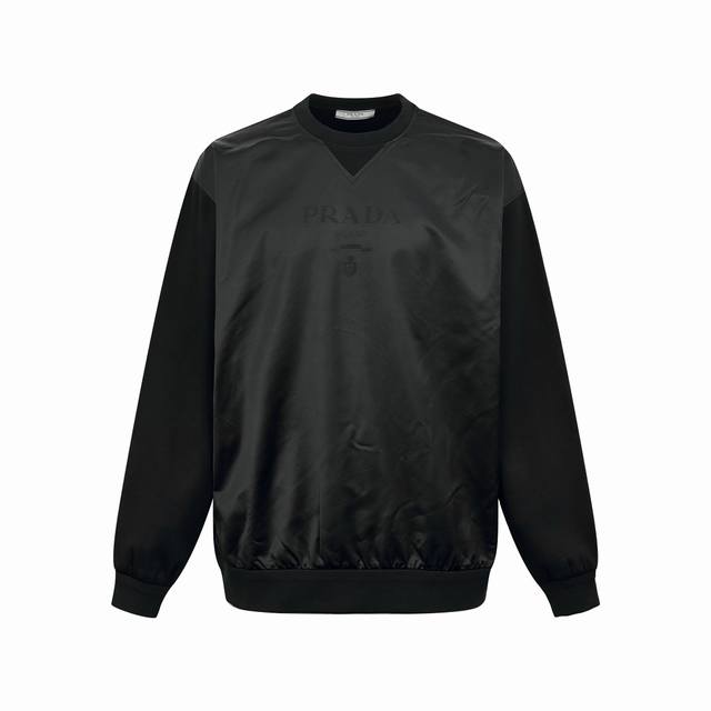 prada Milano patchwork sweatshirtCustomized double-woven protein acrylic cotton
