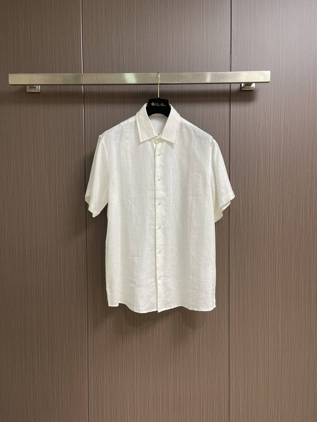 Top and Shorts Zegna 2025Ss new linen short-sleeved shirt and shorts set. This