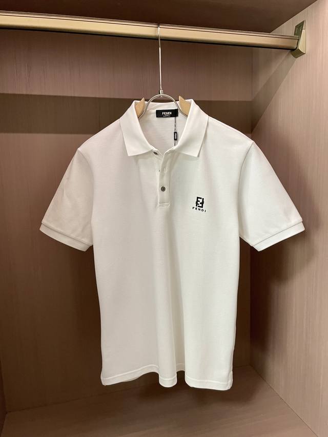 Fd 2025Ss summer new official website's latest lapel polo shirt, paired with the