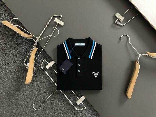 prad*Slim fit M-Xxxl 2025 autumn and winter new style collar jacquard fusion let