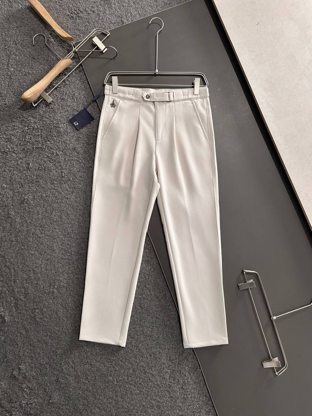 prad 2025's latest specially modified pure cotton men's casual cropped suit trou