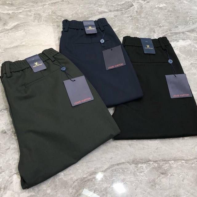 Lv Louis Vuitton 2025 Spring/Summer new original men's business casual trousers,