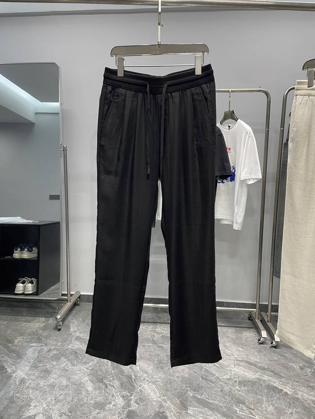 Lss' new spring/summer imported linen drawstring casual pants, straight-leg casu