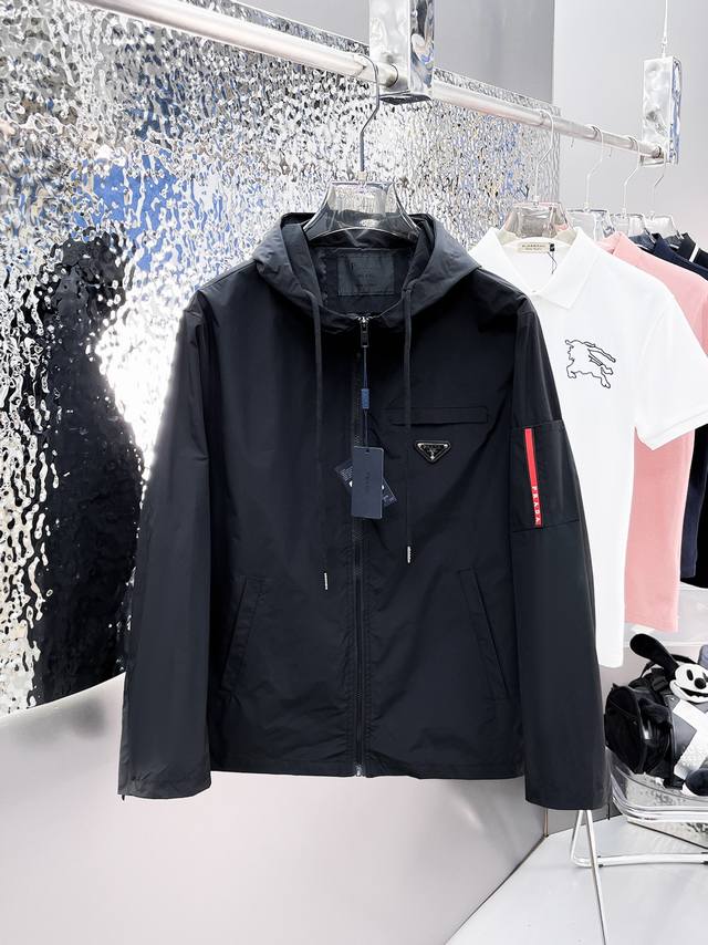 Same style as the official Prada website, with all three labels, available in ad