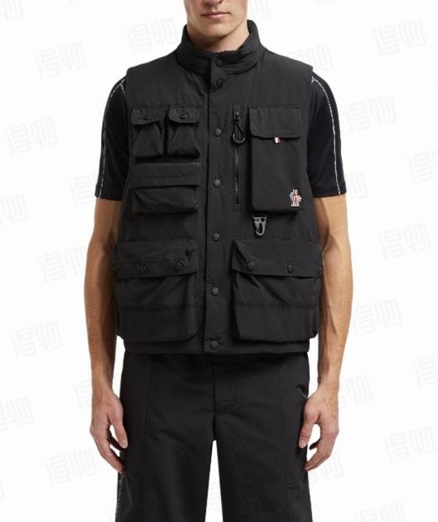 Mon*Cler workwear down vest ~ black official website pictures synchronized new ~