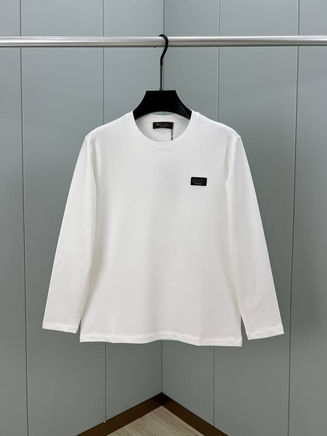 Loropiana. Loro Piana Early Fall Men's Long-Sleeved T-shirt with a brand logo an