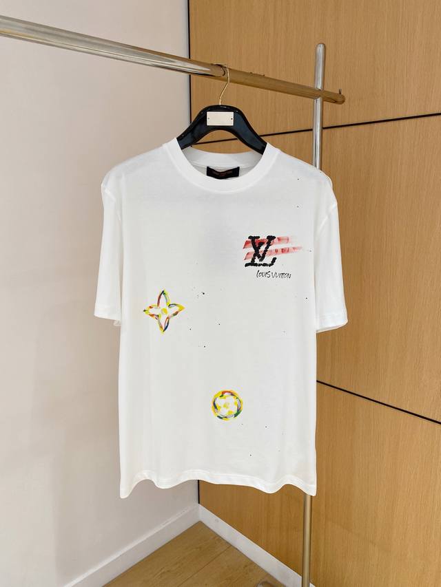 Lv* 2025 Spring/Summer new release! High-end custom short-sleeved crew neck T-sh