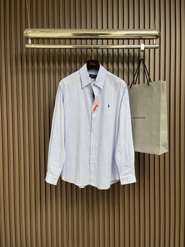 Rah Lauren's embroidered linen long-sleeved shirt, crafted from premium linen an