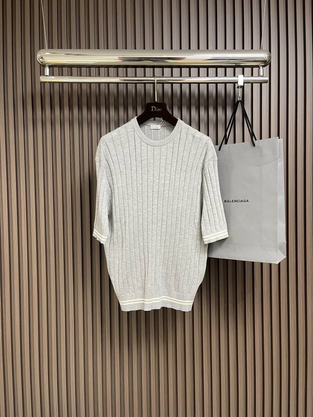 Bc 2025Ss new knitted short-sleeved T-shirt, featuring a minimalist style. The l