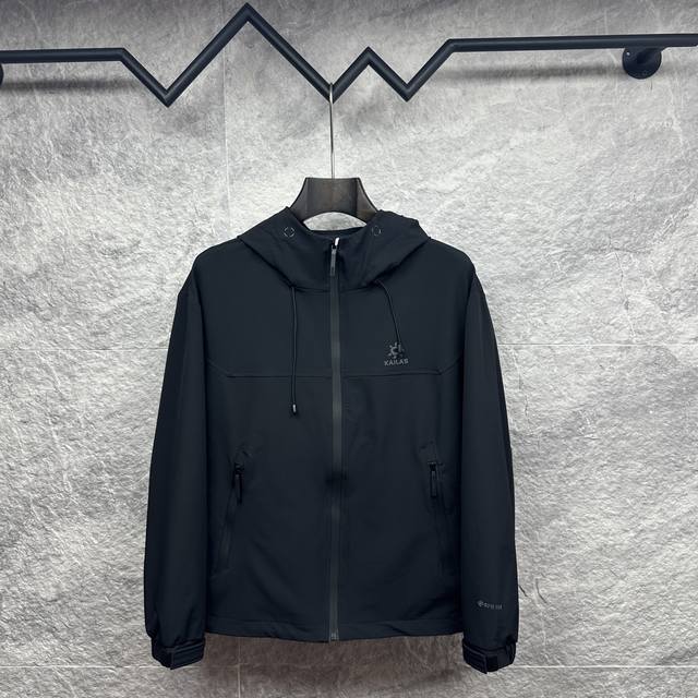 Kaileshi 2025 new style laminated logo couple hooded windbreaker jacketMade of p