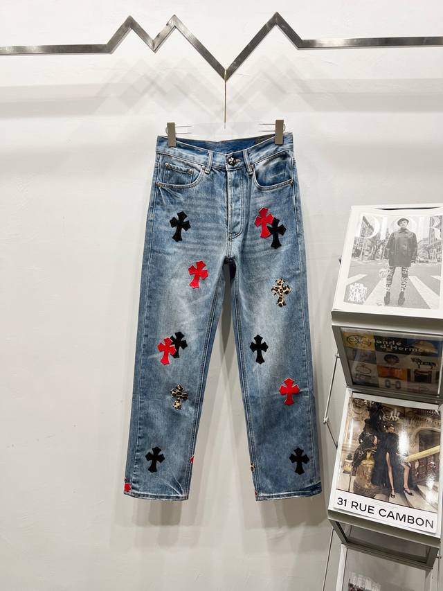 Style No.: R056 Chrome Hearts 2025 new red and black leopard print cross-stitch