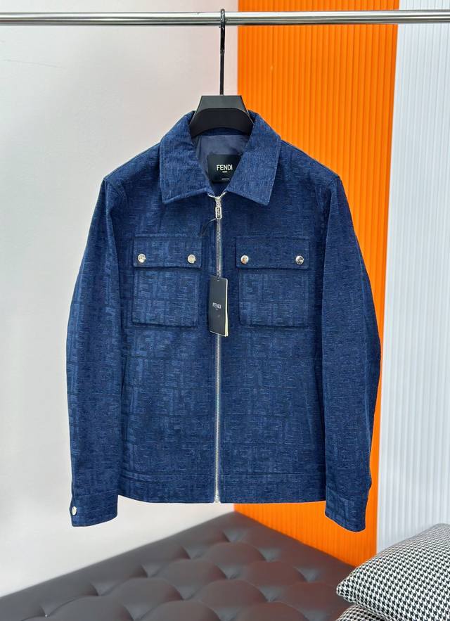 Fendi 2025-25Ss This dark-patterned casual and fashionable jacket leads the fash