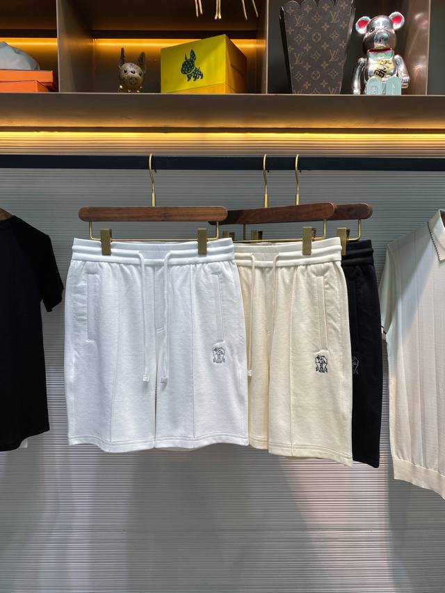 Bc25Ss Spring/Summer new mesh pique cotton drawstring shorts, men's classic badg