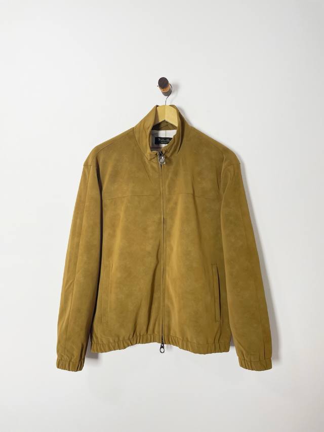 New autumn/winter imported eco-friendly suede stand-up collar jacket for men. T