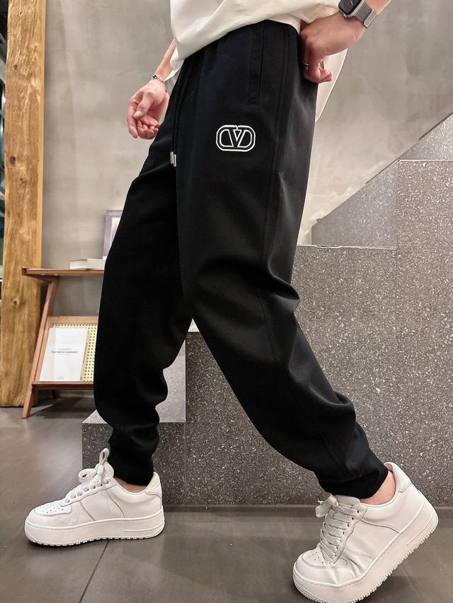 Valentino's new 2025 summer cupro-ammonia silk modal air layer casual sweatpant