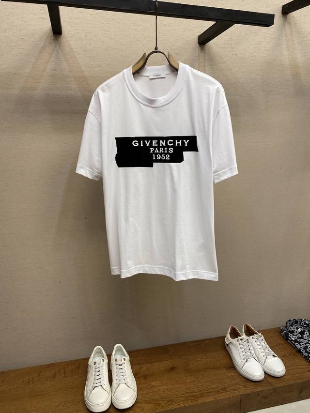 Givenchy 1952 short-sleeved T-shirt with tape and lettering print, now available